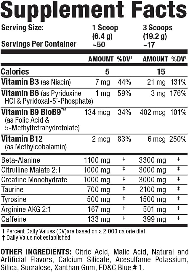 ALLMAX IGNITER Sport, Blue Raspberry - 330 g - Pre-Workout Formula - with Caffeine, L-Citrulline, L-Arginine, Creatine & Beta Alanine - Up to 50 Servings
