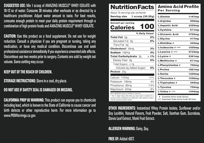 Whey Protein Isolate Powder | 25 Grams Protein Per Serving | 100% Whey Isolate | Zero Fat | Made in USA (5 Lb, Banana)