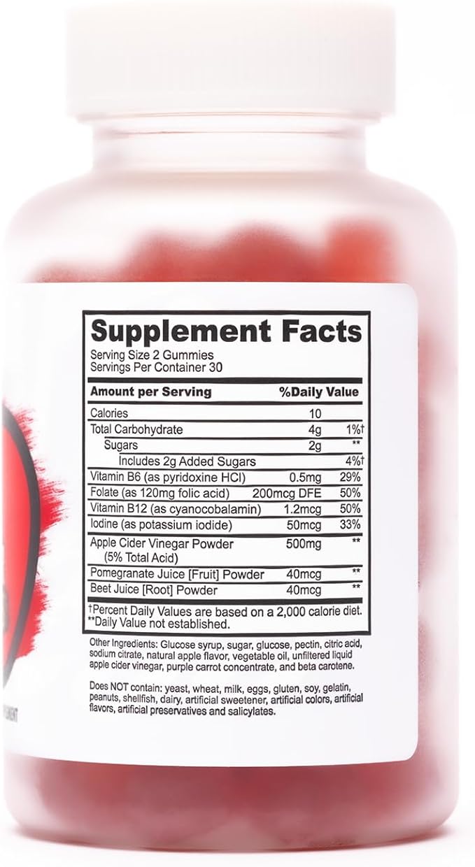 Sculpt Nation by V Shred Apple Cider Vinegar Gummies - Healthy Superfood Snack, Metabolism and Digestion Support - 60 ACV Keto Gummies