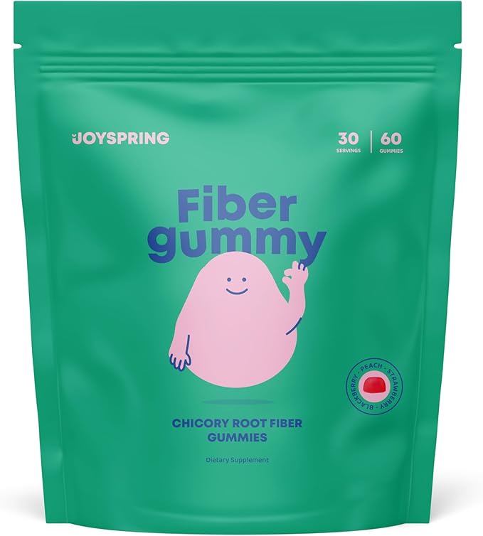 Kids Fiber Gummies for Constipation for Kids Ages 4-11 & Adults - Fiber Supplement Gummies for Regular Digestion - Natural Fiber for Kids - Peach, Strawberry & Blackberry Flavored - 5 mg - 60 Ct