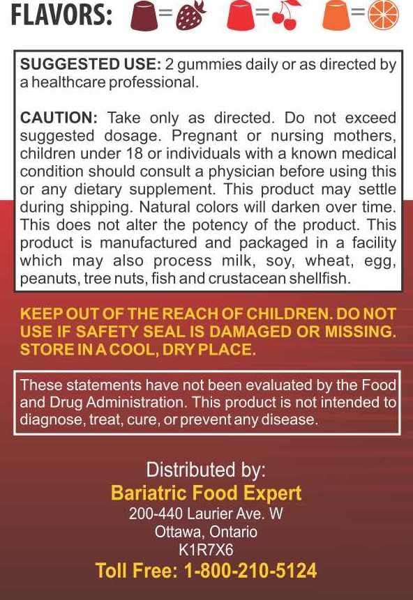 Bariatric Expert Multivitamin Gummies – Fast-Melting Dietary Supplement for Adults Post-Gastric Sleeve and Bypass, Nutritionist Recommended, 90 Count