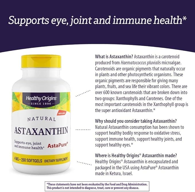 Astaxanthin Gels 4 MG 150 Count