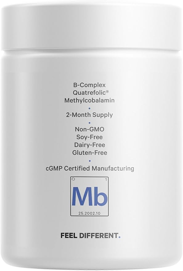 Codeage Methylfolate B Complex Supplements - 5 MTHF, Methylcobalamin 1000mcg Methylated Vitamin B12, Riboflavin, Betaine, Vitamins B6, Methylation Cycle MTHFR - 2 Months - 120 Capsules