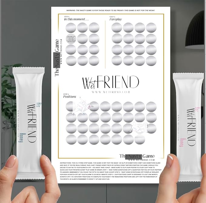 Wet Friend Honey Combo 1 Her Honey & 1 His Honey & 1 Game Board