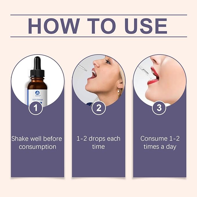 GLP-1 Supplement Drops for Men and Women, 1 Fl Oz