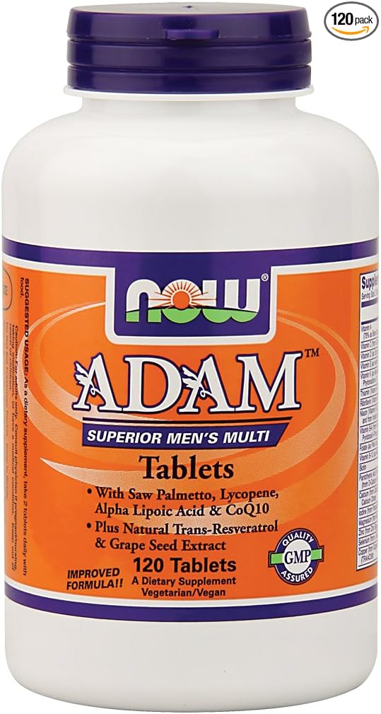 Now Foods ADAM Superior Men's Multiple Vitamin - 120 Tabs 2 Pack