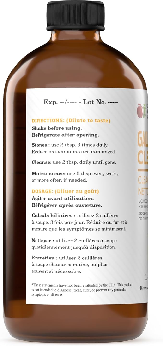 Complete Natural Gallbladder Complete - Liquid Supplement for Gallbladder Support, Liver Cleanse, and Digestive Health with Apple Cider Vinegar, Turmeric, Beet, Digestive Enzymes, Milk Thistle - 12oz