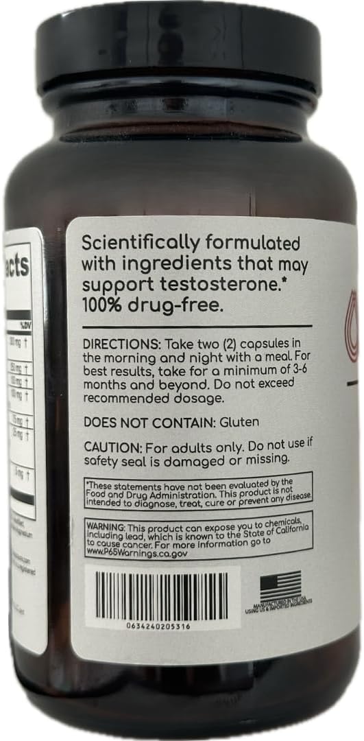 Lifexposure Testosterone Supplement for Men – Clinically Formulated to Support Hormones, Boost Energy, Build Muscle, and Reduce Stress, Trusted by Health Experts – 1 Month Supply