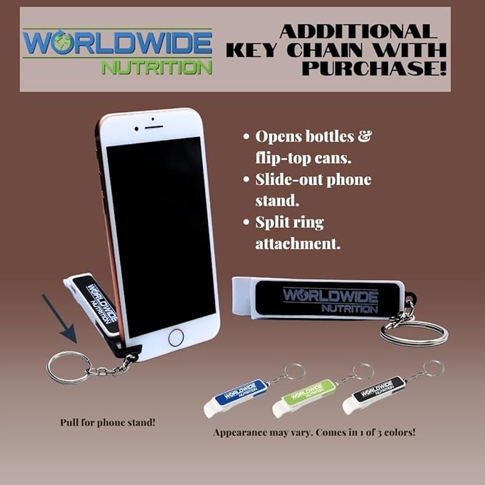 Syntrax Bundle: Trophix Undenatured Casein Protein Chocolate Supreme - Instant Mix Whey Protein & Egg White Protein Powder - 5 Pounds High Protein Powder and Worldwide Nutrition Keychain