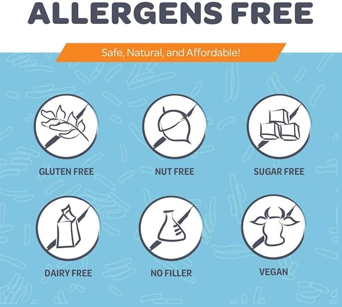 5-in-1 Bio-Heal® Probiotic Capsules for Kids, Men & Women - Best Supplement for Brain Function, Gut Health & Constipation - Shelf Stable & Fortified with Vitamins, Minerals & Prebiotics