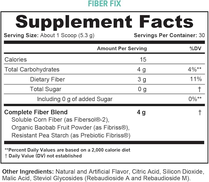 Prebiotic Fiber Powder Supplement | Healthy Gut Cleanse Detox for Women and Digestive Health Regularity, Satiety & Bloating Relief for Women | Colon Cleanser & Detox Powder Apple Flavored, 30 Servings