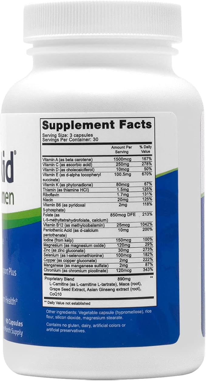 Fairhaven Health 3 Month Supply FertilAid for Men Prenatal Male Fertility Supplement | Count and Motility Support Pre Conception for Him | Fertility Support Includes, Zinc, and Folate | 90 Capsules