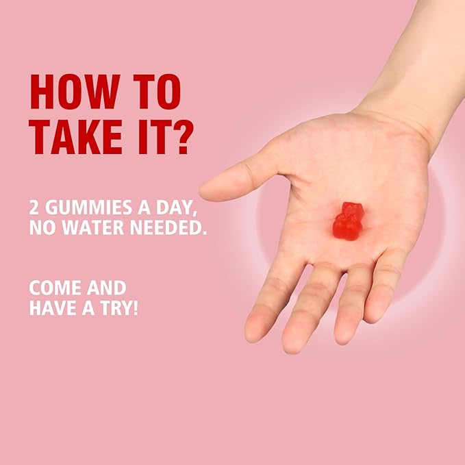 Magnesium Glycinate Gummies 500mg, Chewable Magnesium Supplement with Vitamin D3, B6, CoQ10 for Relaxation, Sleep & Mood Support, Calm Magnesium Gummies - 60 Raspberry Gummies(2 Pack)