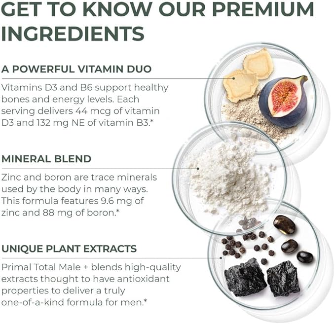 Primal Harvest 2 Pack, Primal Total Male Natural Tribulus Terrestris, Fenugreek, Korean Ginseng, Maca Root Horny Goat Weed for Men Booster, Max Boost 90 Capsules