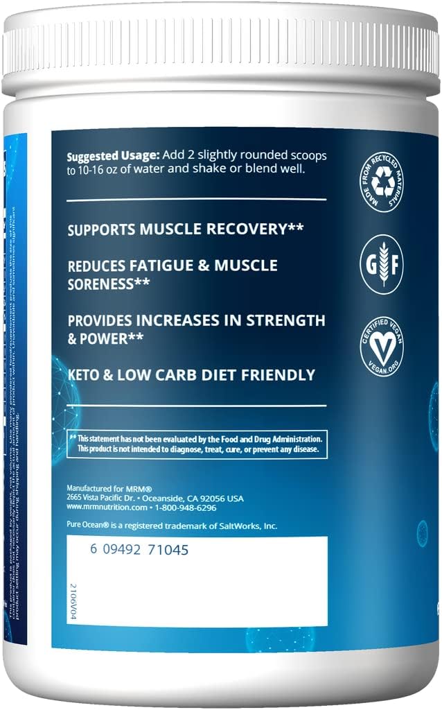 MRM Nutrition Reload BCAA+G Post-Workout Recovery| Island Fusion Flavored| 9.6g Amino Acids| with CarnoSyn®| Muscle Recovery| Keto Friendly| 26 Servings