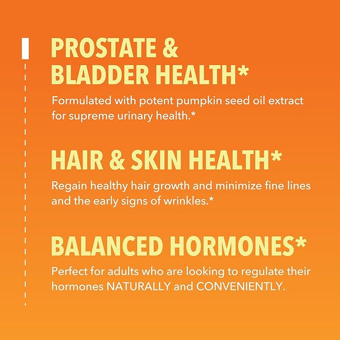 Organic Pumpkin Seed Oil for Prostate Health, Hormone Balance, Hair Health - Pumpkin Oil Supports Hair and Eyelash Health - 100% Cold Pressed Pumpkin Seed Extract - Non-GMO, Vegan, Unflavored, 30mL