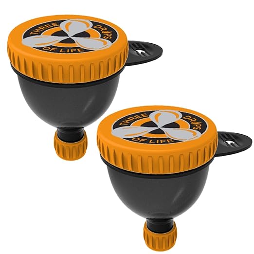 Protein Funnel to Go, Supplement Powder Funnel Containers for Workouts and Travel, Fill N Go Funnels (2, 70ML)