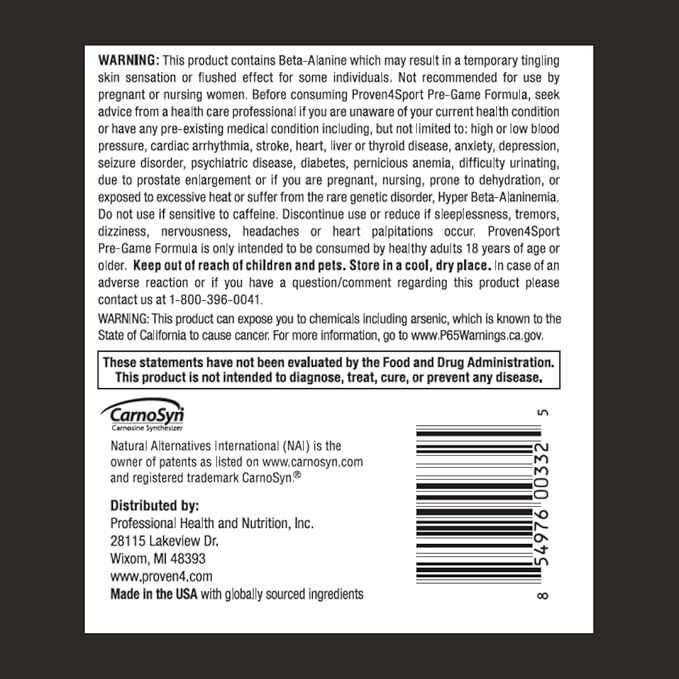 Proven4 Pre Workout Powder for Men and Women with Creatine - Beta Alanine - Caffeine NSF Certified preworkout Energy Supplement Watermelon 30 Servings