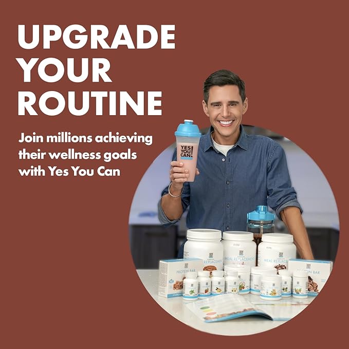 Yes You Can! Complete Meal Replacement - 15 Servings, 20g of Protein, 0g Added Sugars, 21 Vitamins and Minerals - All-in-One Nutritious Meal Replacement Shake (Chocolate)