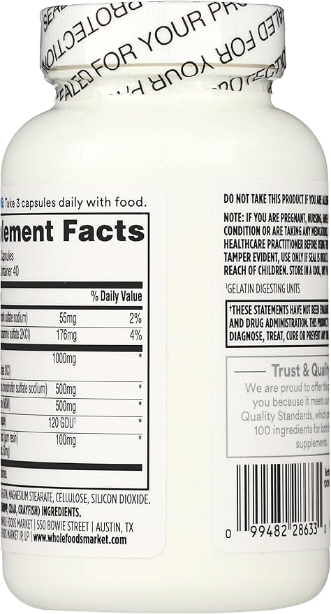 365 by Whole Foods Market, Glucosamine Chondroitin and MMS, 120 Capsules