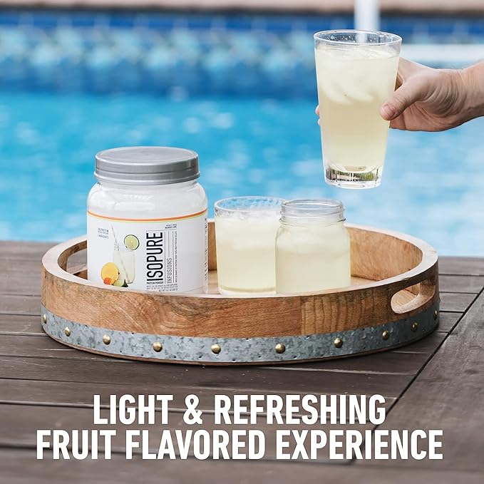 Isopure Protein Powder, Clear Whey Isolate Protein, Post Workout Recovery Drink Mix, Gluten Free with Zero Added Sugar, Infusions- Watermelon Lime, 16 Servings