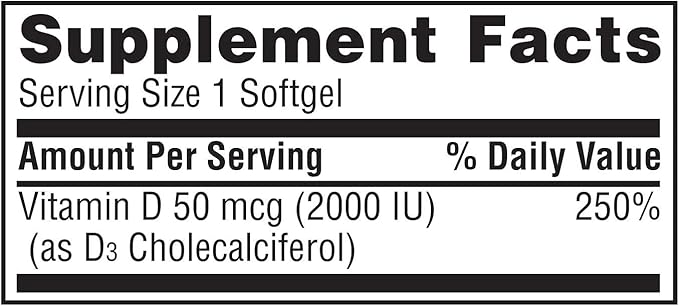 Member's Mark Vitamin D3 50 mcg (2000 IU) Dietary Supplement (400 ct.)