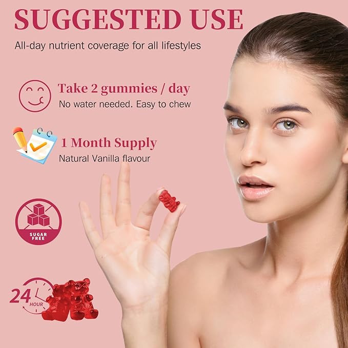 Potassium Magnesium Gummies - High Absorption Magnesium Glycinate 500mg & Potassium Citrate 200mg Plus Omega 3, B6, D3, K2 & Calcium - Chewable Gummy for Leg Cramps, Immunity & Energy - 60 Count