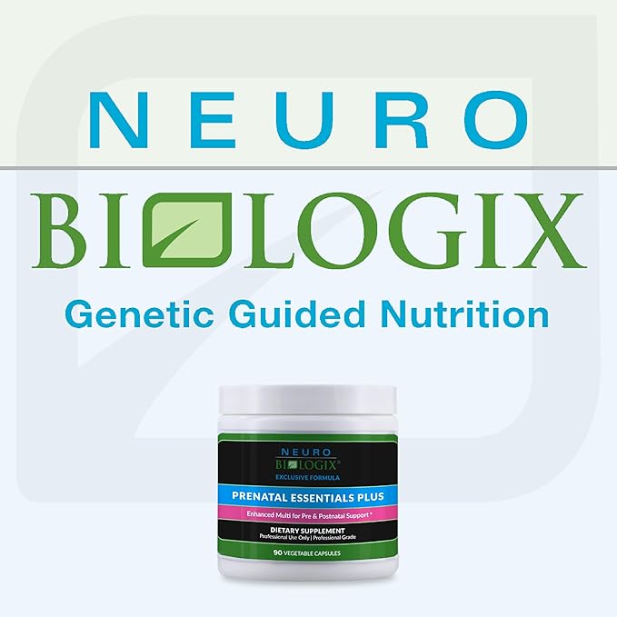 Neuro biologix Prenatal Essentials Plus, Pre and Post-Natal Vitamins for Women, Multivitamin with Iron and Methyl folate, Enhanced Methylation, 90 Capsules