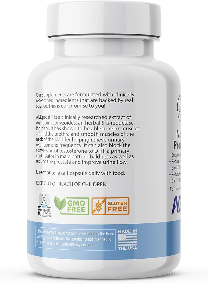 -- Best Natural Herbal Prostate Health Support - Supplement for Men - Reduce Frequent Urination & Midnight Bathroom Trips - DHT Blocker Hair Loss Supplement