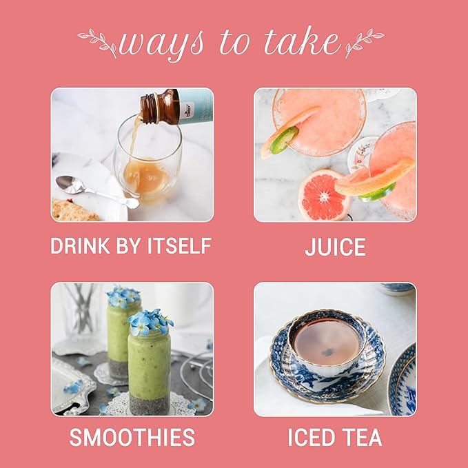 Liquid Collagen for Women, Collagen Drink with 10,000mg Marine Collagen Peptides, Collagen Liquid for Women for Hair Growth, Skin Repair, Nail Strength, 1.69 Fl Oz (Pack of 10)