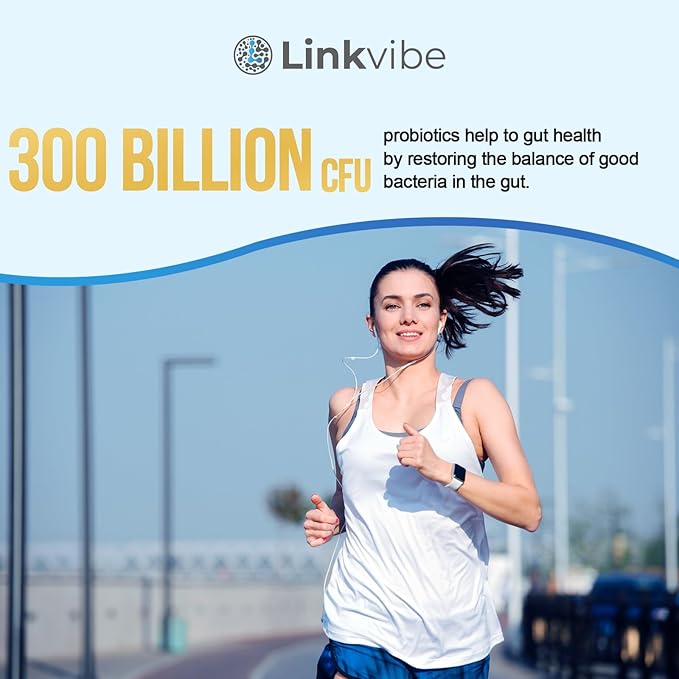 Probiotic 300 Billion CFU - 12 Strains Probiotics with Organic Prebiotics for Digestive & Gut, Immune, Bloating Health - Probiotics for Women and Men - Daily Probiotics Supplement -240 Counts