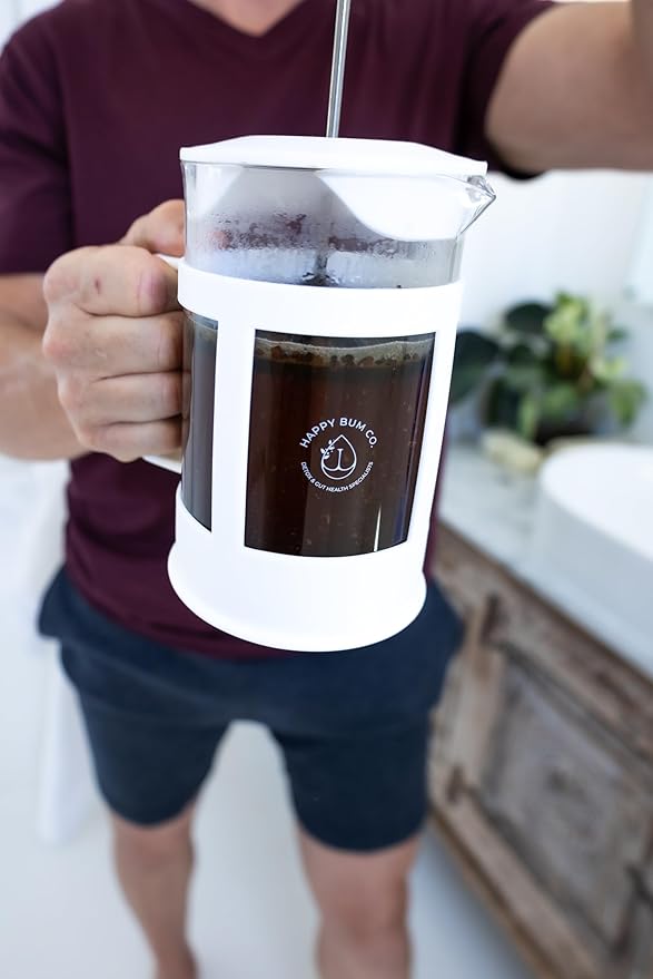 Happy Bum Coffee Enema Beans | Medium Roast Enema Coffee Organic Detox with Higher Palmitic Acid, Mold-Free and Low Acidity for Gentle Detox and Gut Health (400g)