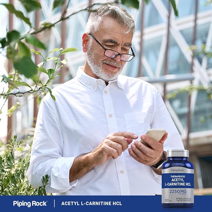 Piping Rock Acetyl L-Carnitine HCL | 2250mg | 120 Capsules | Therapeutic Supplement | Non-GMO, Gluten Free