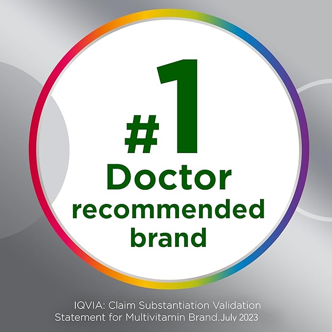 Centrum Minis Silver Multivitamin Tablet for Adults 50 Plus, Multimineral Supplement, Vitamin D3, B-Vitamins, Gluten Free, Non-GMO Ingredients, Supports Memory and Cognition in Older Adults - 320 Ct