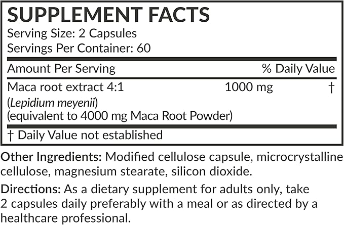 Futurebiotics Maca Root Extra Strength 4000 MG Supports Energy, Stamina & Reproductive Health, Non-GMO, 120 Vegetarian Capsules