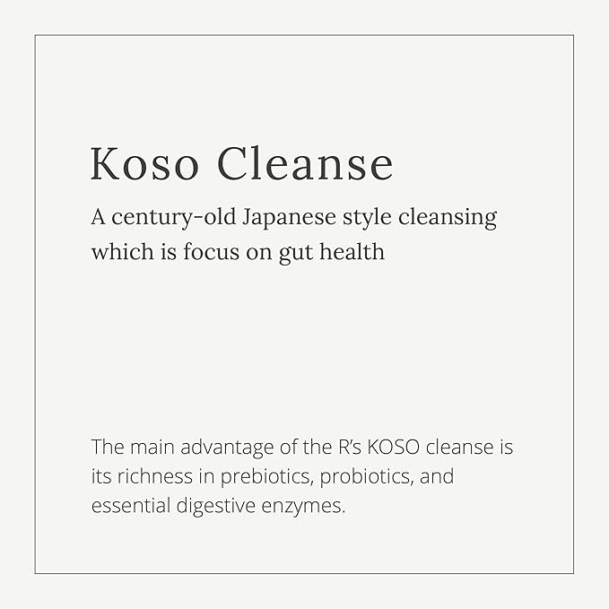 3-Day Cleanse by R's KOSO - Japanese Enzyme Drink Rich in Probiotics and Prebiotic, Made from 100+ Vegetables & Fruits - Natural Support for Better Digestion & Gut Health + Detox + Cleanse - 16oz