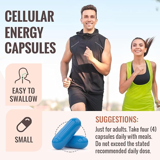 2326 MG Mitochondrial Supplements with ATP, Vitamins, CoQ10 & PQQ, More Effective Than Creatine HMB & Nitric Oxide, Energy, Endurance, Strength, Recovery & Muscle, Organic, 480 Capsules