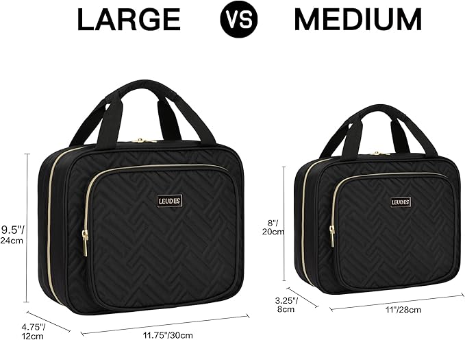 Leudes Travel Pill Bottle Organizer,Medicine Organizer and Storage,Home Medication Bag, Cases,Carrier for Pills,Vitamin,Fish Oil,Supplements for Women and Men (Medium, Black)