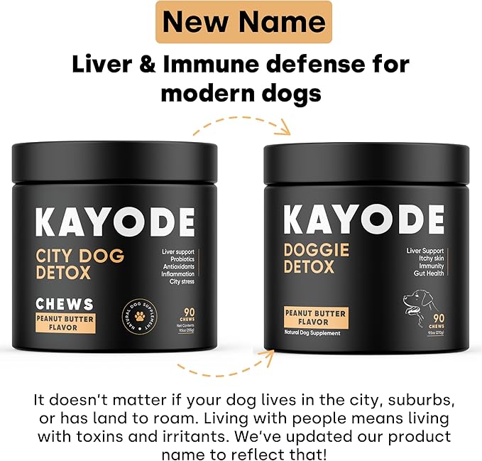 Kayode Doggie Detox - Dog Itching Skin Relief & Skin Soother | Helps Reduce Inflammation Causing Itching & Excessive Shedding. Improve Gut Immunity with 1 BIl CFU Probiotics, Omegas, & Bee Pollen.