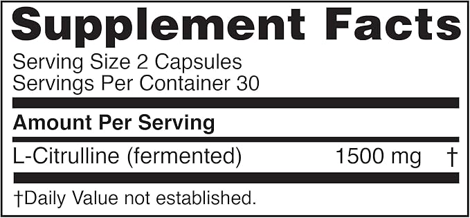 Nugenix Essentials L-Citrulline Supplement for Enhanced Blood Flow and Performance - 1500 mg, 60 Capsules