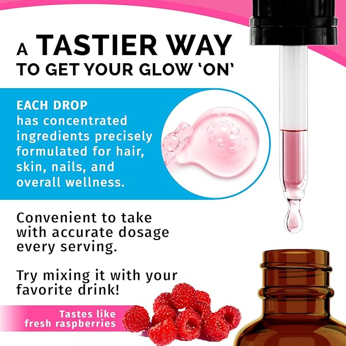 Liquid Collagen Peptides for Women - Complex with Biotin Vitamin, Hydrolyzed Keratin Protein and Saw Palmetto - Comprehensive Formula for Hair, Skin, and Nails Wellness - 2fl oz (Pack of 4)