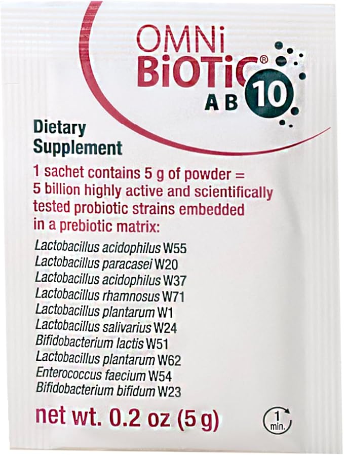 AB 10 - Clinically Tested Restorative Probiotic - Supports & Restores Gut Flora & Digestion - Digestive Probiotic for Diarrhea - Vegan, Hypoallergenic, Non-GMO (30 Daily Packets)