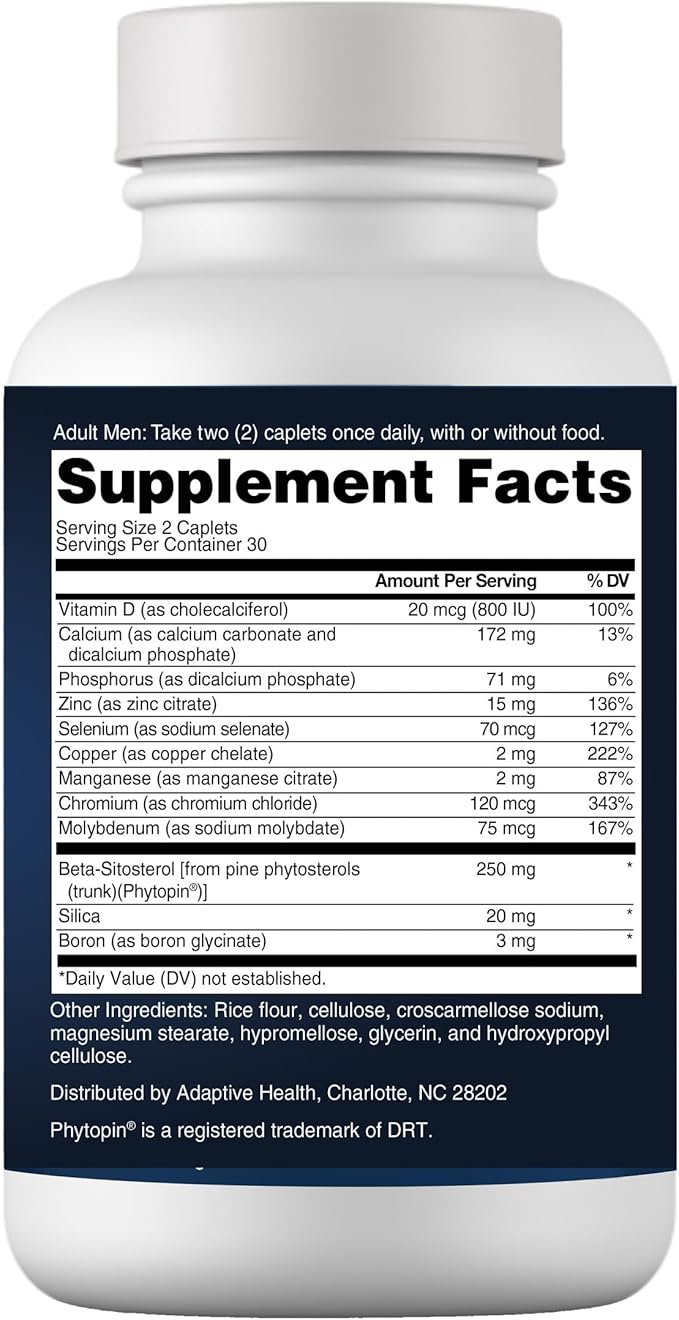 Support Supplement for Men's Health - Reduce Bathroom Trips, Promote Sleep, Better Bladder Emptying & Healthy Prostate, Beta Sitosterol (180ct, 3 Bottle)