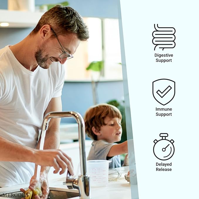 Dr. Mercola, Complete Probiotics Powder Packets for Kids, 30 Servings (30 Packets) (10 Billion CFU), Supports a Healthy Gut, Non GMO, Soy Free, Gluten Free