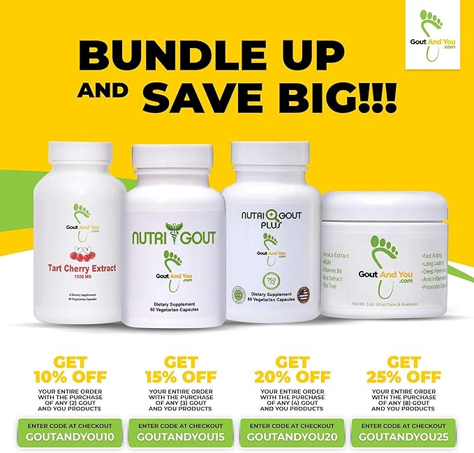 NutriGout Uric Acid Cleanse Supplement w/Turmeric, Celery Seed, Bromelain, Milk Thistle, Dandelion and Chanca Piedra, 60 Vegetarian Capsules of 500 mg Each