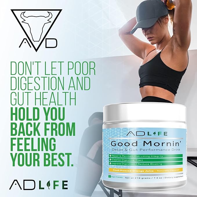 Project AD Life Good Morning Detox and Performance Drink, Naturally Flavored and Formulated with L-GLutamine, Apple Cider Vinegar, and Aloe Vera (24 Servings, Summer Fruits)
