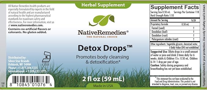 Native Remedies ThyroSoothe and Detox Drops ComboPack
