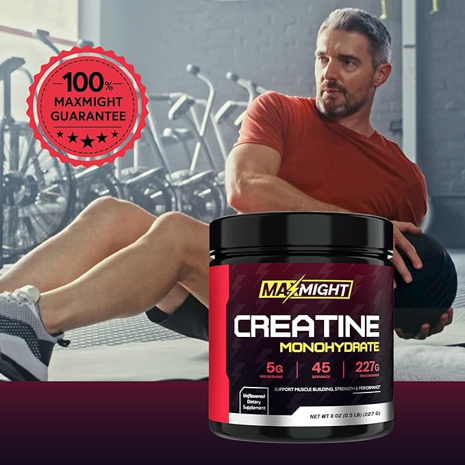 Creatine Monohydrate Powder, Micronized, 5g Per Serving, Unflavored & Highly Soluble, No Filler, Build Muscle & Enhance Performance for Men & Women, 45 Servings
