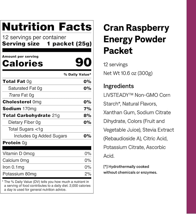 UCAN Energy Powder, Cran-Raz, Keto, Sugar-Free Pre & Post Workout for Men & Women, Non-GMO, Vegan, Gluten-Free, Great for Runners, Gym-Goers and High Performance Athletes (12 Servings, 25g)