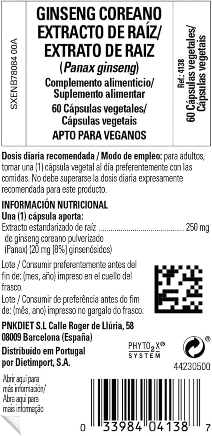 Solgar Korean Ginseng Root Extract, 60 Vegetable Capsules - Immune Support - Standardized, Full Potency (SFP) - Non-GMO, Vegan, Gluten Free, Dairy Free, Kosher - 60 Servings